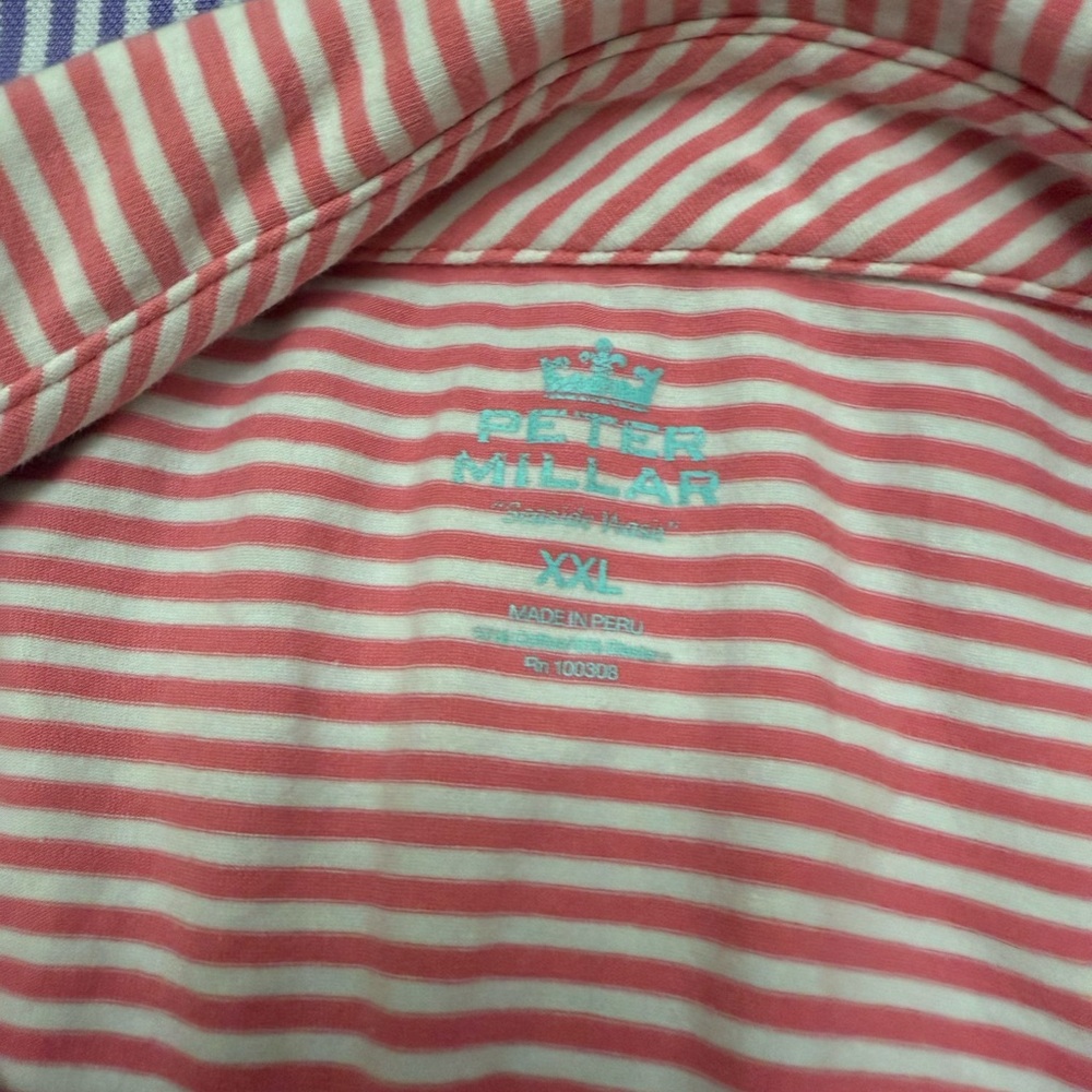 Lot of 4 Peter Millar Men's Polo Shirt Set - Blue, Green, Pink, White - Picture 5 of 12